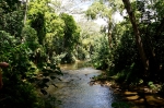 Wailua River: About to cross the river on the Hike